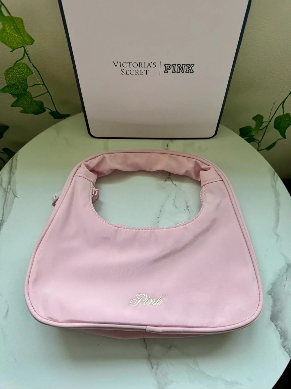 PINK Victoria's Secret Light Pink Cosmetic Shoulder Bag